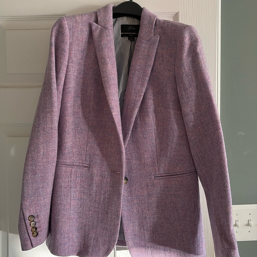 Purple wool blazer from J.Crew